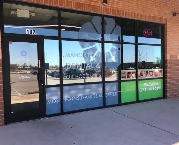 Manor Dental & Orthodontics storefront entrance at Copperas Cove location.