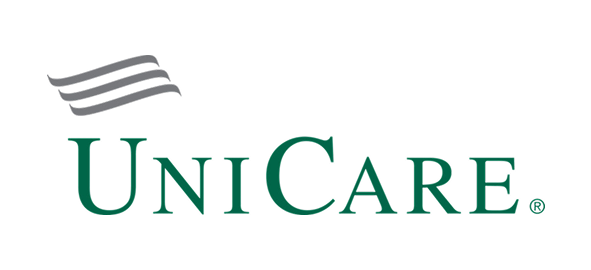 UniCare logo with stylized lines above text, dental and orthodontics provider branding