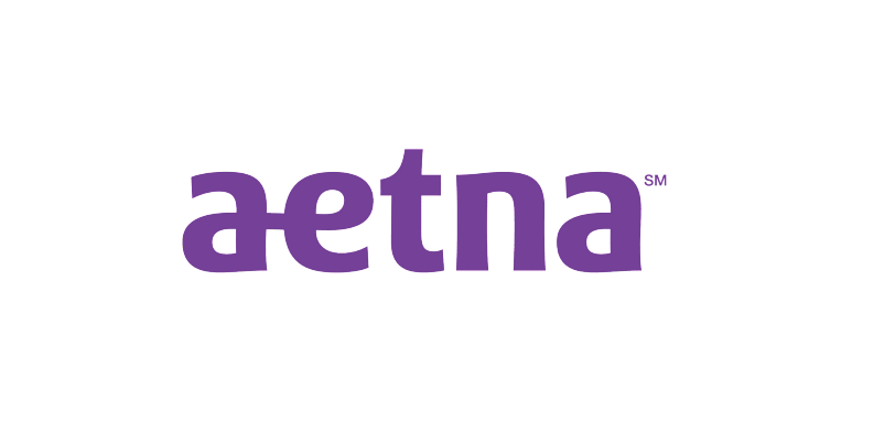 Aetna logo in purple text on white background